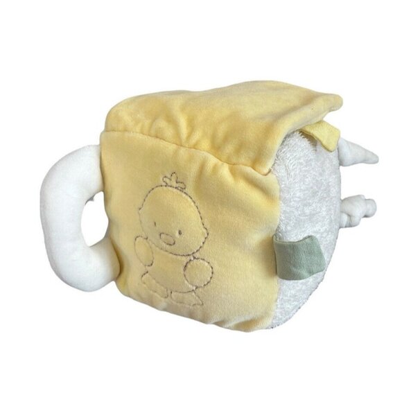 Re-think It Infant Soft Cube Educational Baby Toy Bell Crinkle Tags Busy Box - Picture 1 of 7